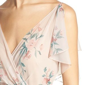 Jenny Yoo Cassie Flutter Sleeve Gown